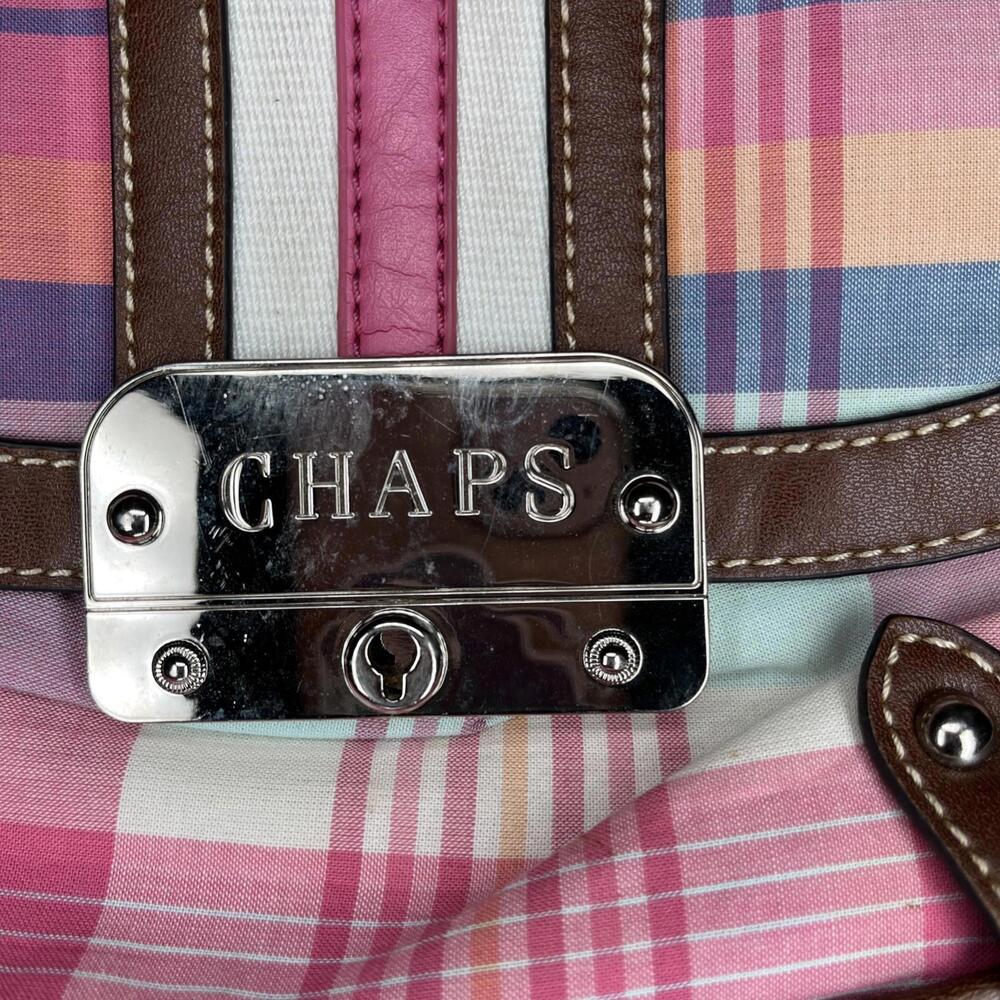 Chaps Pink Plaid Crossbody Purse - Picture 3 of 15